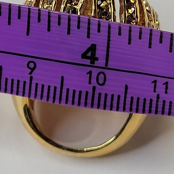 Gold Dome Cocktail Fashion Ring-  Size 5, Size 9 - Picture 8 of 16